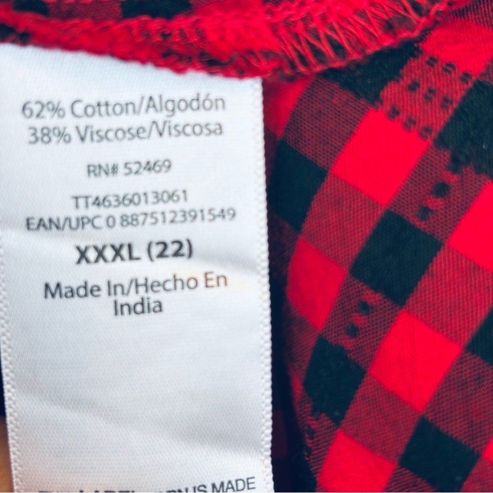 Time and Tru Red and Black Gingham Tie Front Midi Dress - Picture 9 of 11